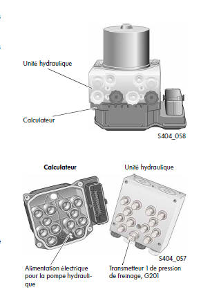 Le programme électronique de stabilisation ABS/ESP TRW EBC 450