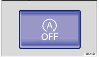 Fig. 158 Dans la partie inférieure de la console centrale : touche du dispositif start/stop de mise en veille