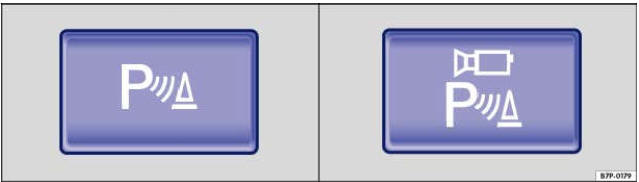 Fig. 159 Dans la console centrale : touche d'activation ou de désactivation du système d'aide au stationnement ParkPilot (en fonction de l'équipement)