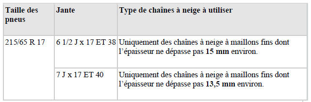 Chaînes à neige