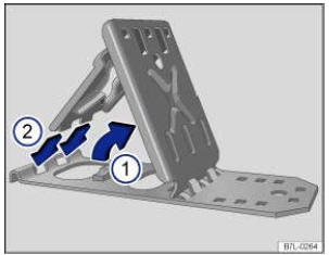 Fig. 258 Montage des cales pliantes