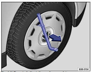 Fig. 260 Retrait de l'enjoliveur de roue plein