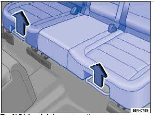 Fig. 50 Réglage de la banquette arrière